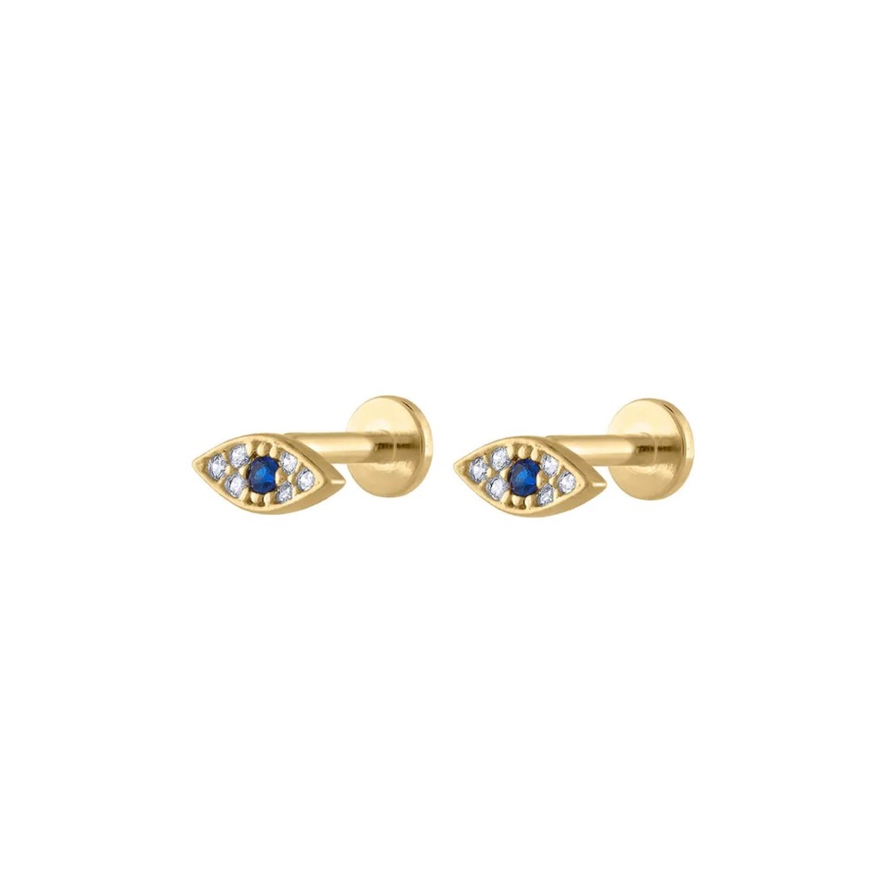 Maison Miru Gold Evil Eye Nap Earrings